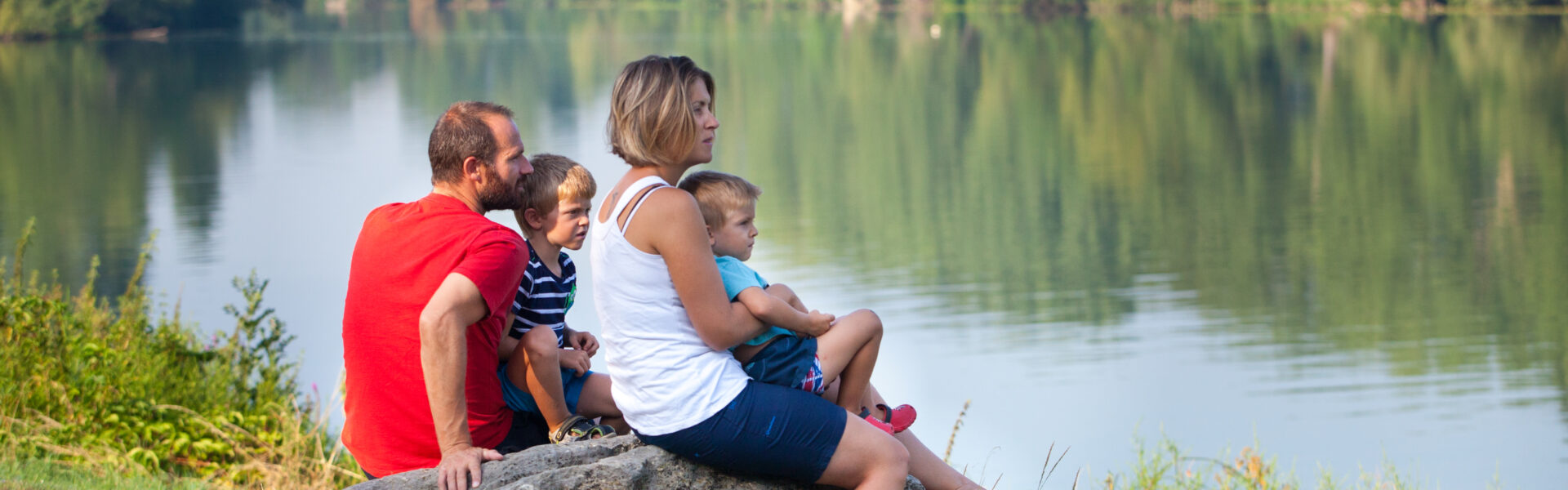 Moments en famille en bord de Saône - Ain - Val de Saône