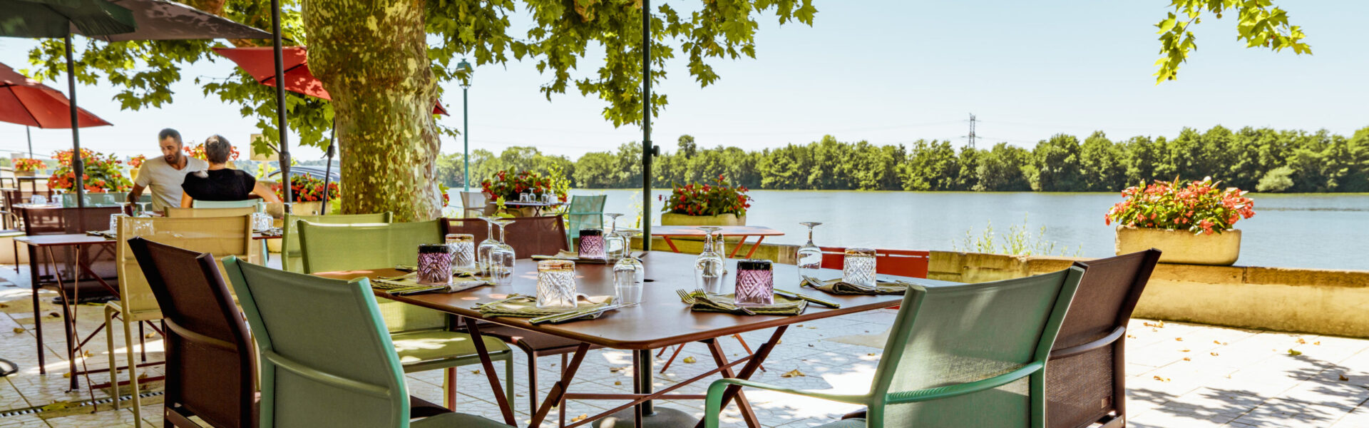Terrasse en bord de Saône - Thoissey -Ain